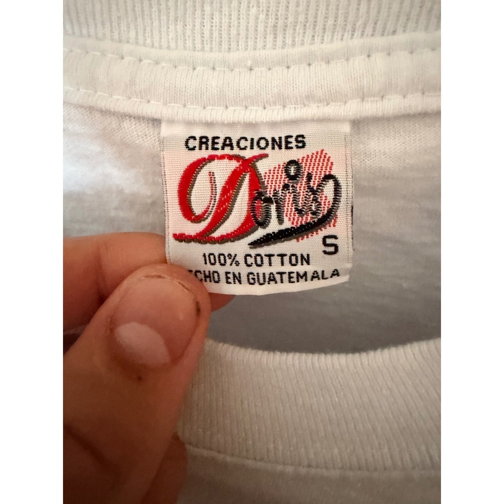 Creaciones Doris Antigua Guatemala Ciudad Vieja White Graphic Shirt Small Cotton - Picture 2 of 3